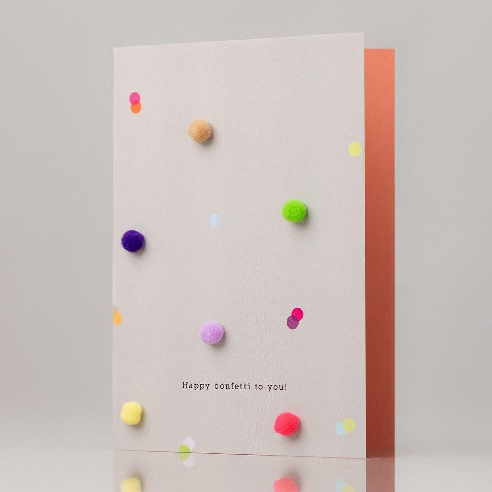 Postkarte Dots Happy Confetti