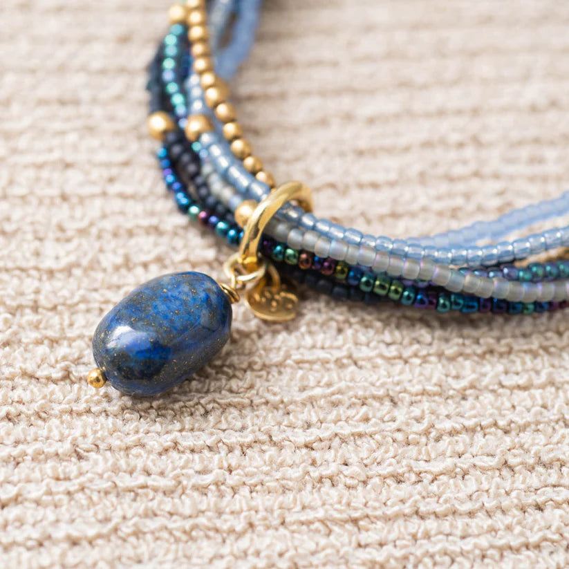 Armband Nirmala Lapis Lazuli dunkelblau