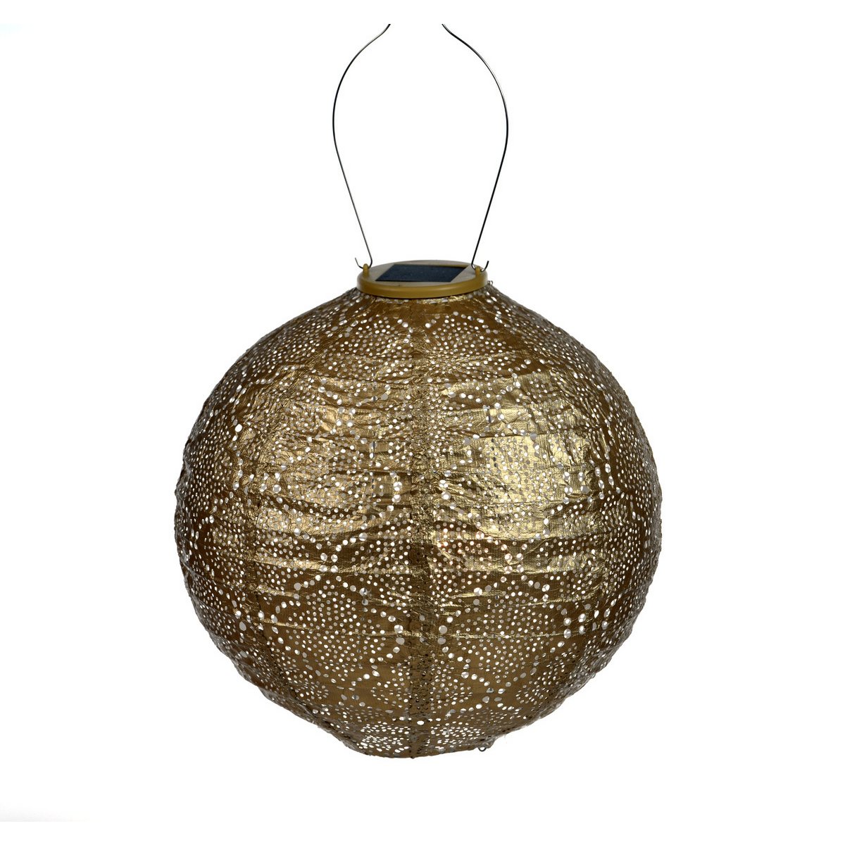 Solar Lampion Bazaar rund gold