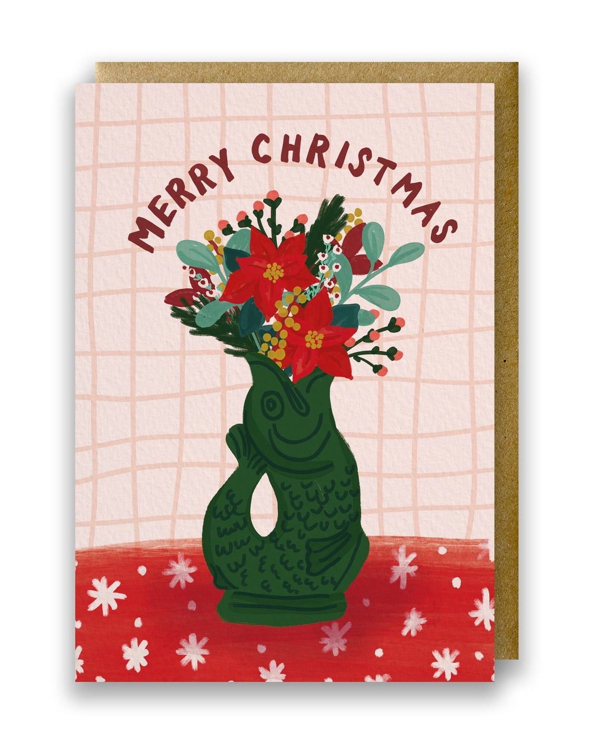 Postkarte Merry Christmas Gluckigluck grün