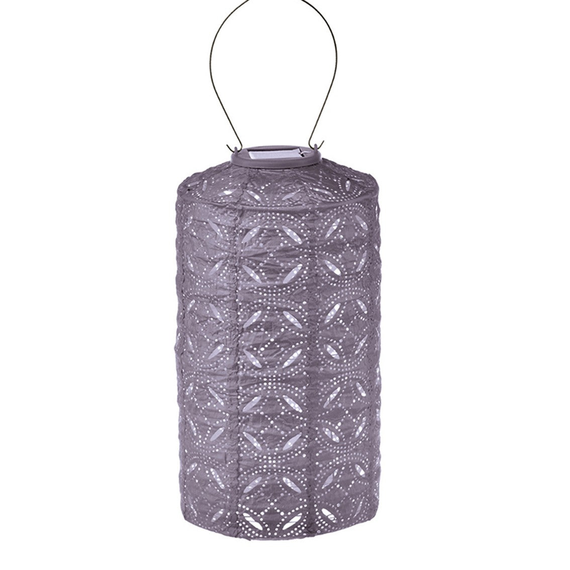 Solar Lampion Mandela Zylinder klein mauve purple
