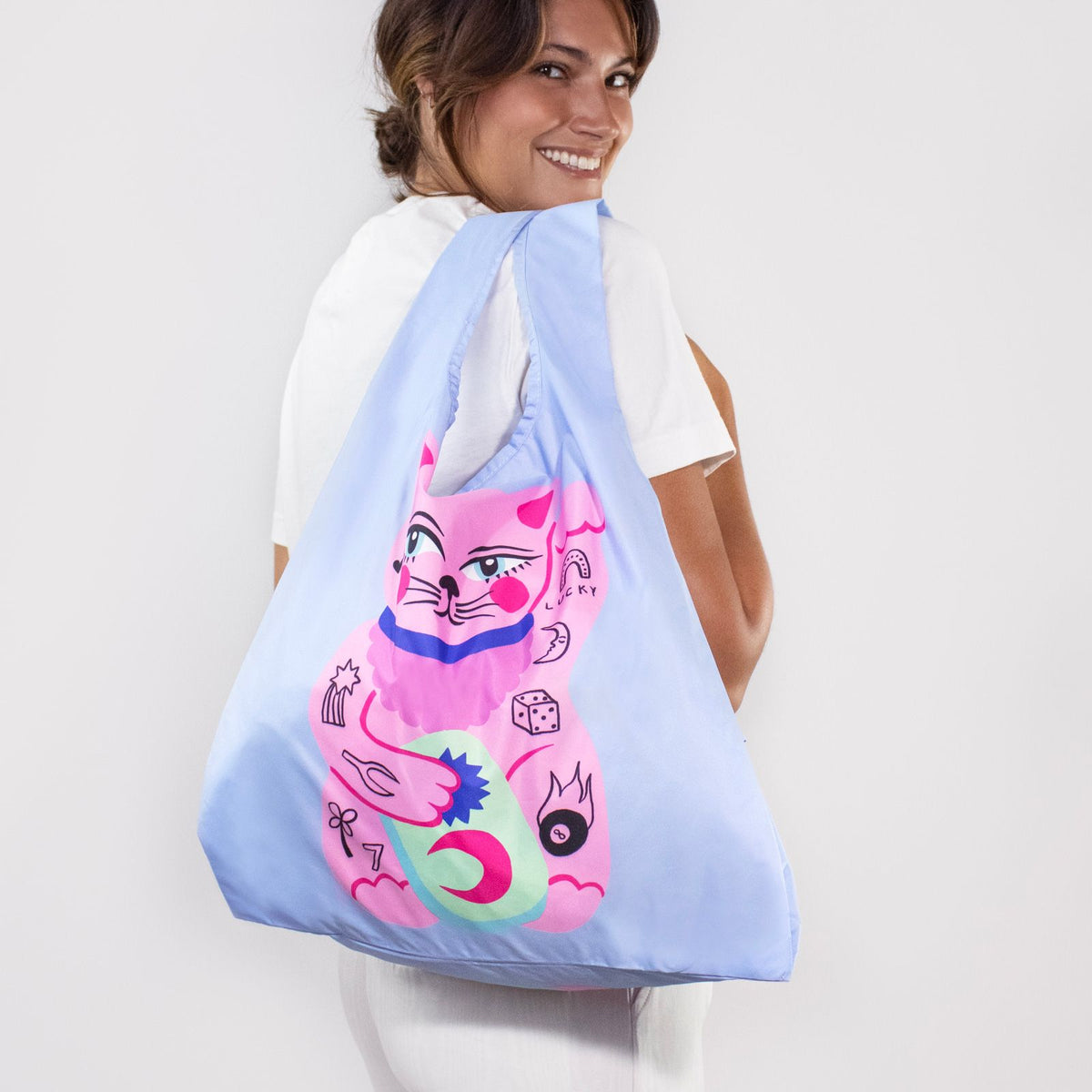 Einkaufstasche Medium Lucky Cat