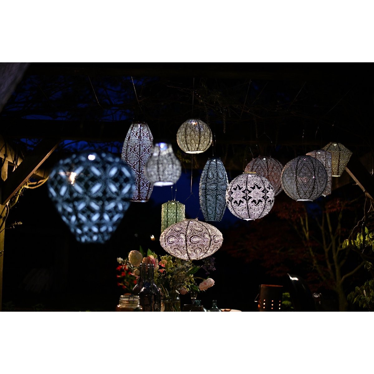 Solar Lampion Mosaic Balloon rosa