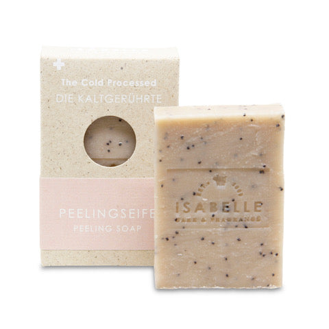 Kaltgerührte Peelingseife mit Mohnsamen